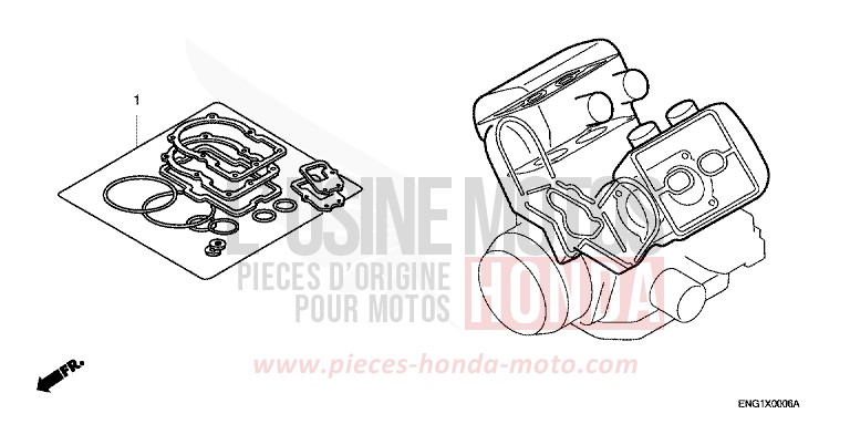 GASKET KIT A for Pan-European ABS CANDY WINE BERRY RED-U (R114) from 1999